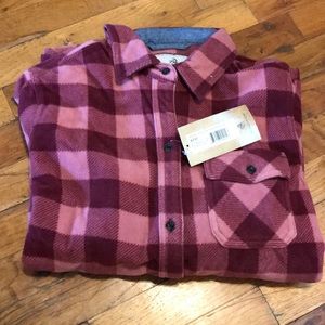 Legendary Whitetails Fleece Plaid Shirt - Pink - Size Medium